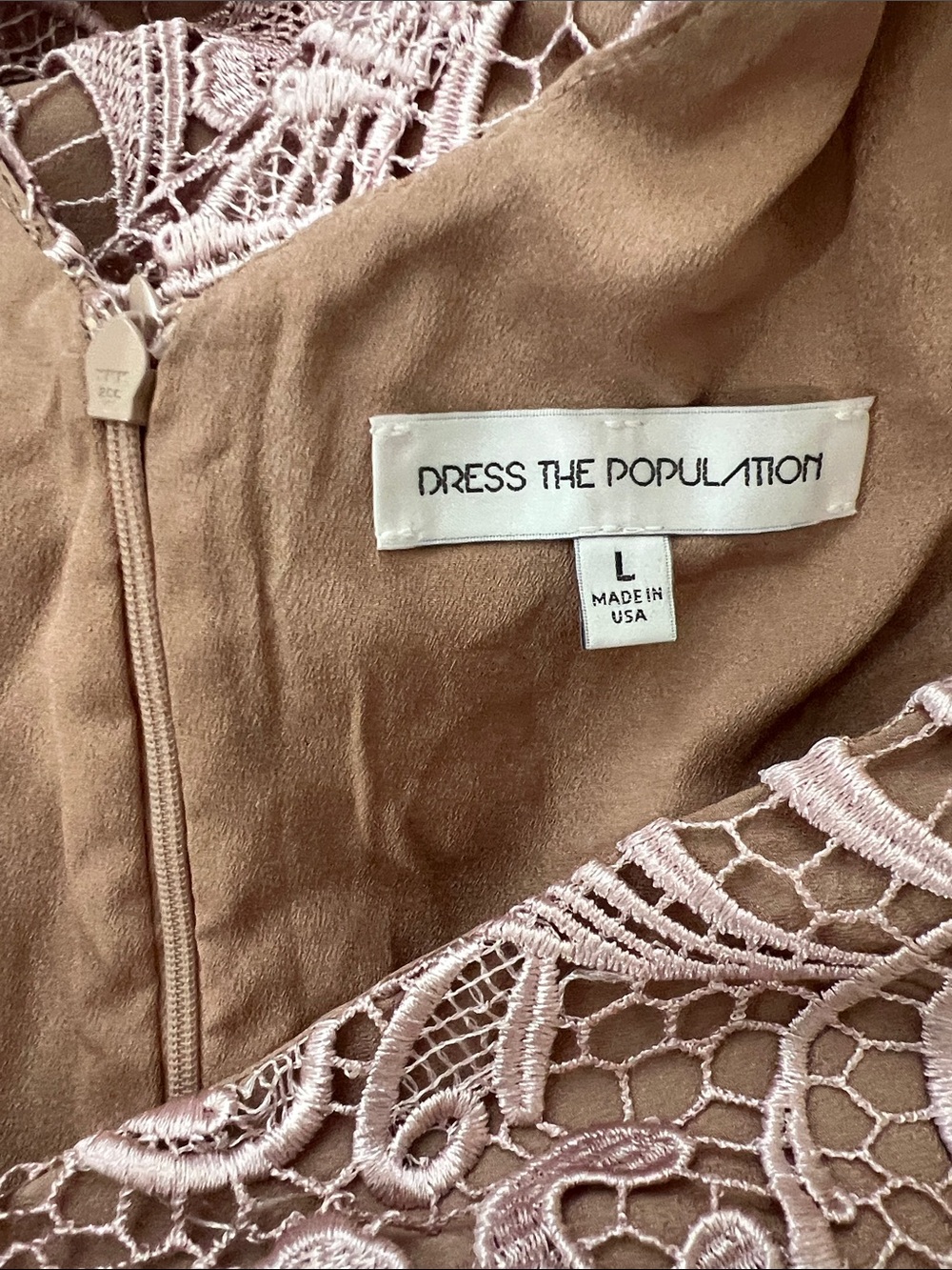 Dress the Population NWT Rose Lace Cropped Wide Leg Jumpsuit Large - Picture 9 of 13
